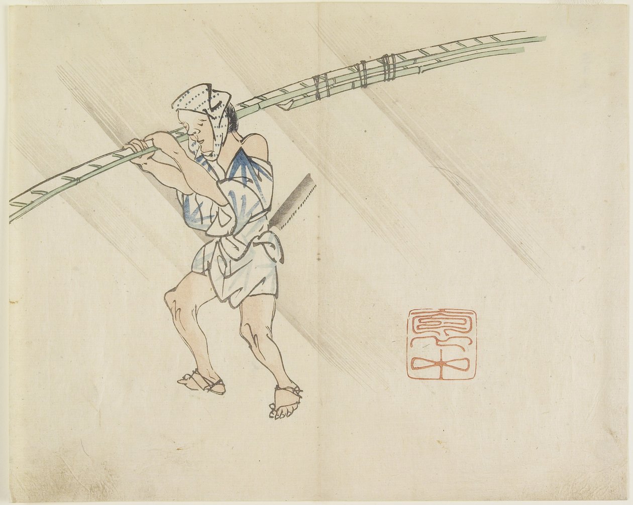 (Venditore di Pali di Bambù), c. 1830 da Hogyoku