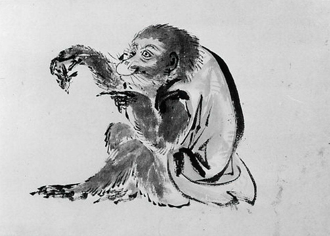 Scimmia e Ape da Hokusai School.