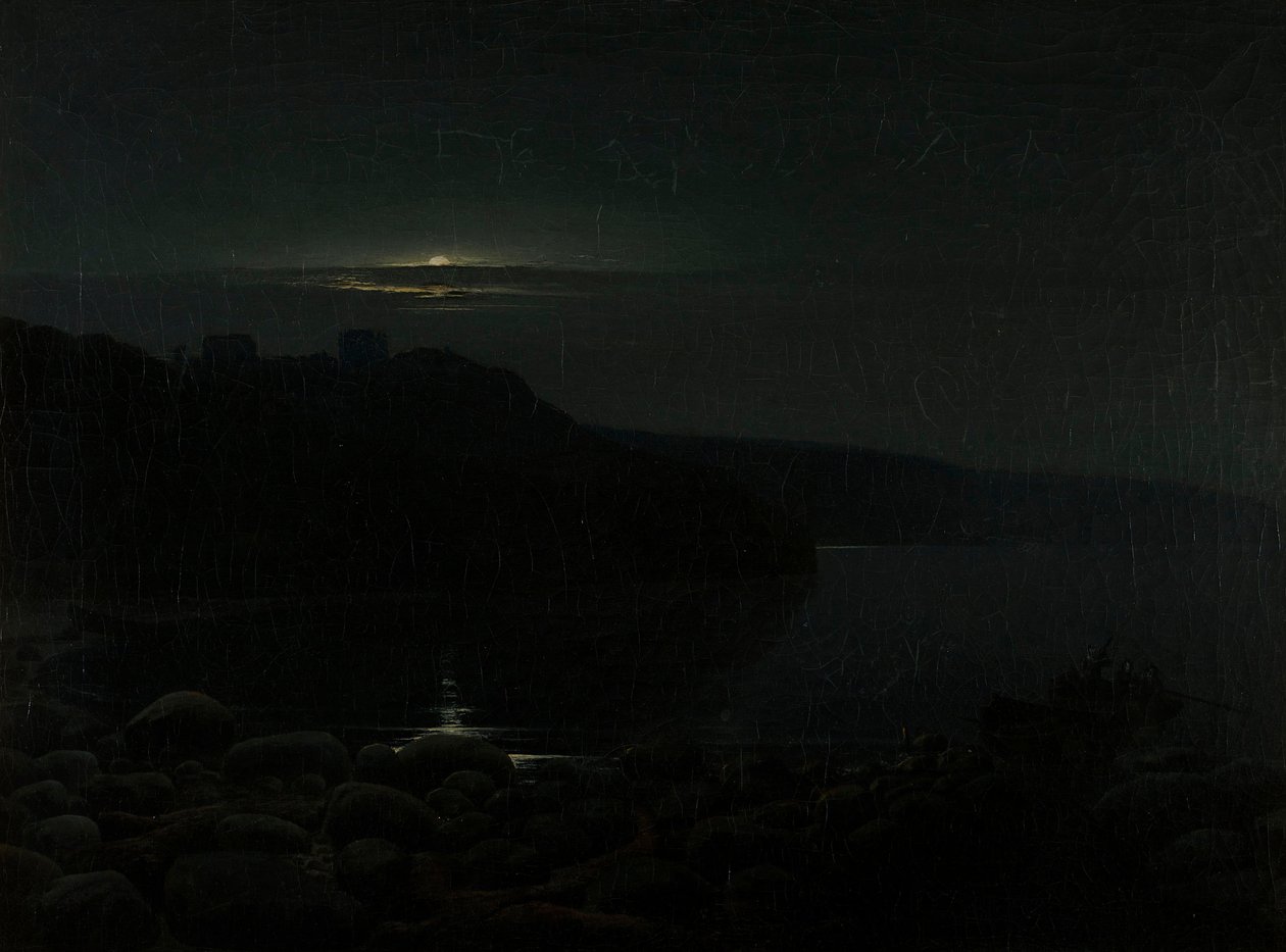 Hammershus al Chiaro di Luna da Holger Drachmann