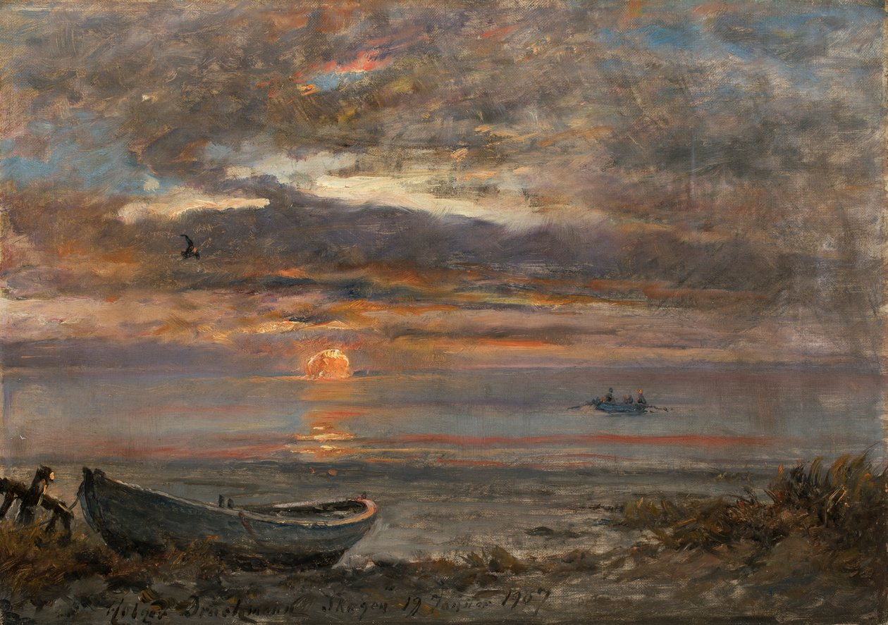 Tramonto in un giorno di gennaio a Skagen da Holger Drachmann