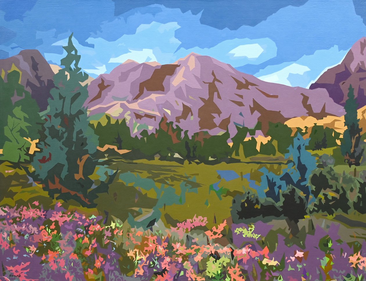 Paesaggio oscuro - 10, 2024 (olio su lino) da Holly Boruck
