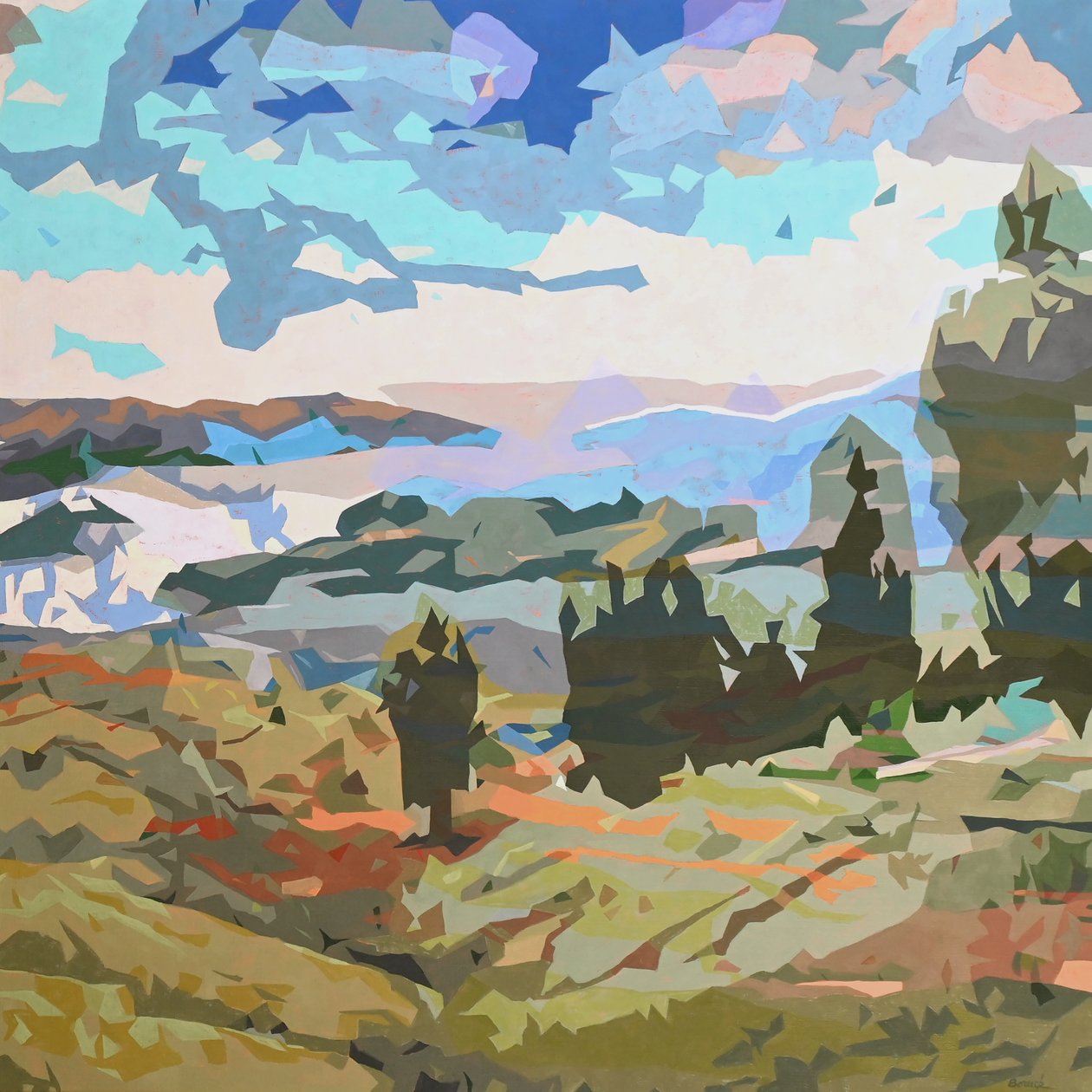 Landscape Obscura - 11, 2024 (olio su tela) da Holly Boruck