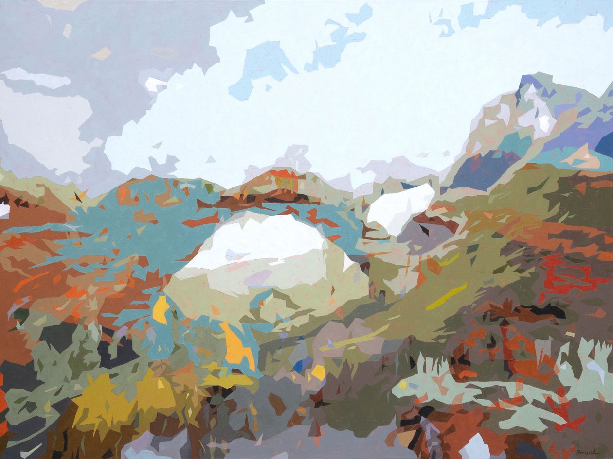 Paesaggio oscuro - 12, 2024 (olio su tela) da Holly Boruck