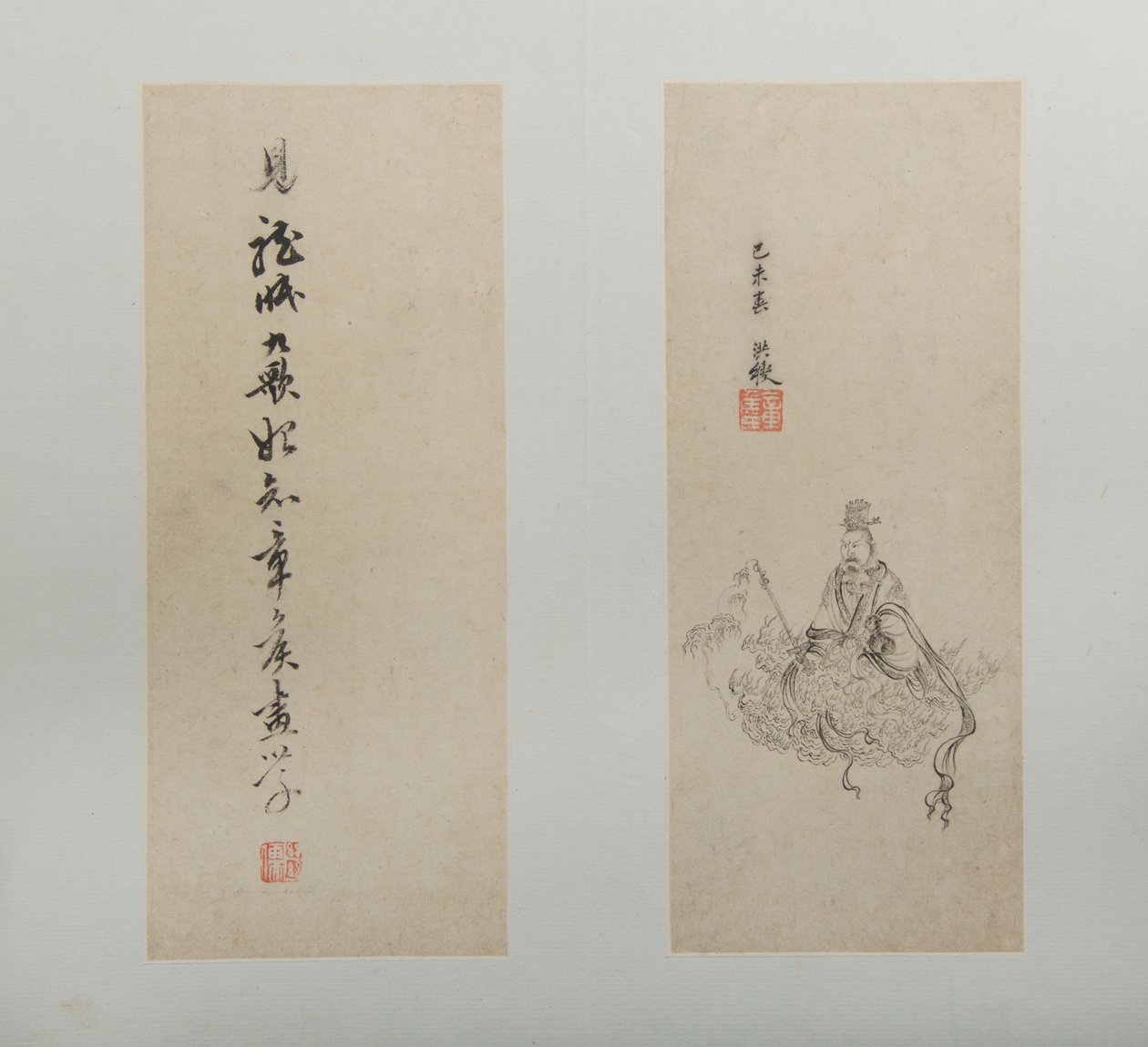Paesaggi, figure e fiori, datato 1618-22 (album di dodici fogli; inchiostro e colore su carta) da Hongshou Chen