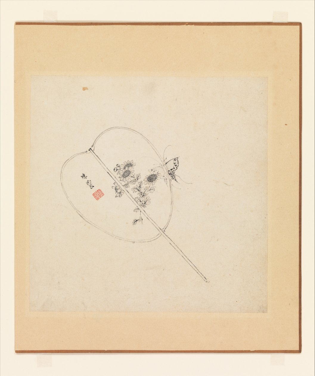 Studi vari, un foglio datato 1619 (album di dodici dipinti; inchiostro su carta) da Hongshou Chen