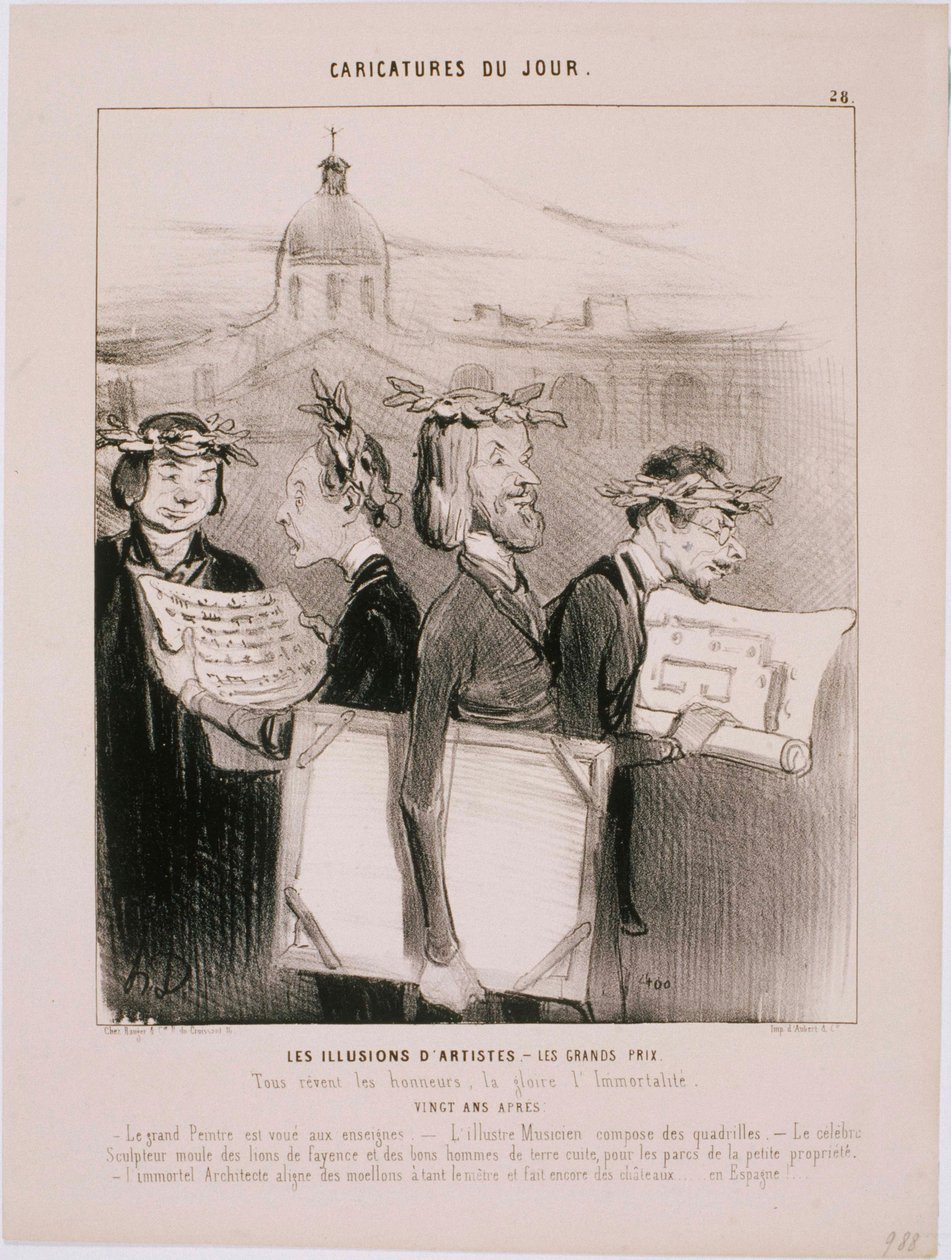 Caricature del giorno - Le illusioni degli artisti da Honoré Daumier