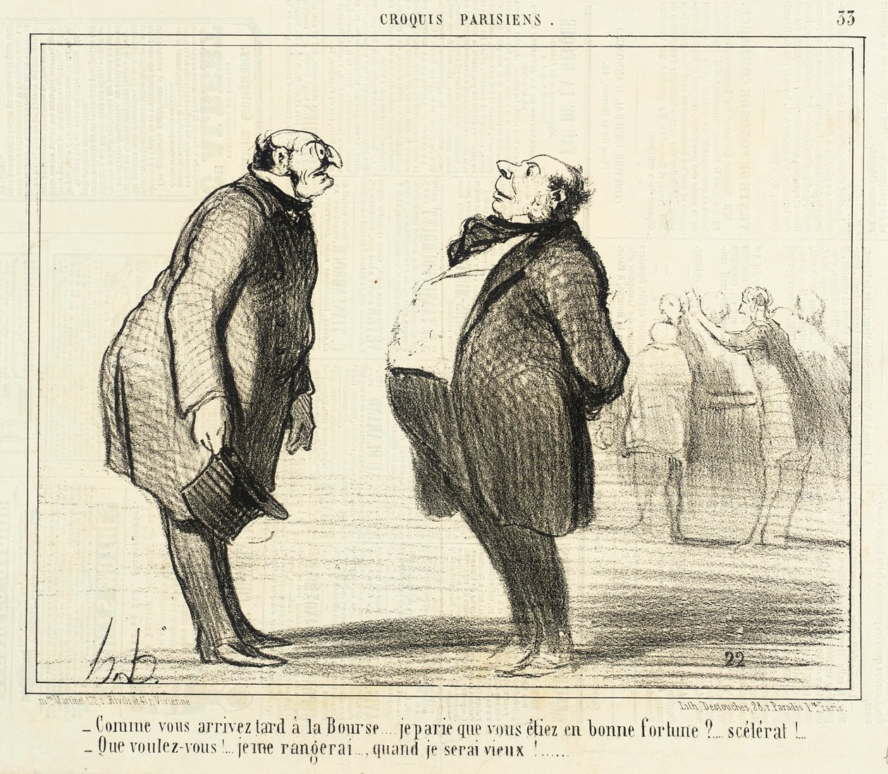 Come arrivi tardi alla Borsa da Honoré Daumier