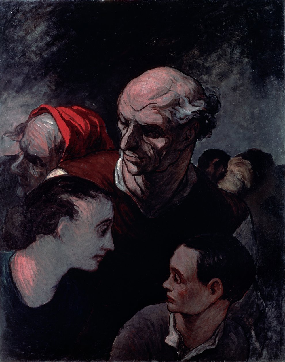 Famiglia in una barricata durante la Comune di Parigi del 1870 da Honoré Daumier