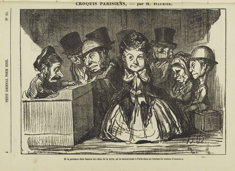Se la pazienza fosse scomparsa in tutto il mondo, la si troverebbe sicuramente di nuovo a una stazione degli autobus a Parigi da Honoré Daumier