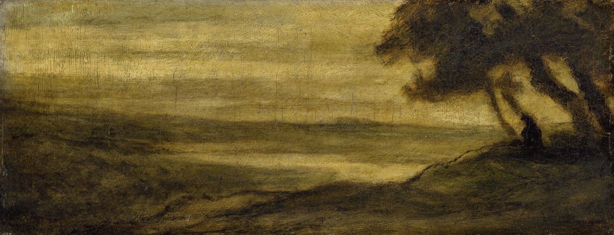 Paesaggio con figura, c. 1860 da Honoré Daumier