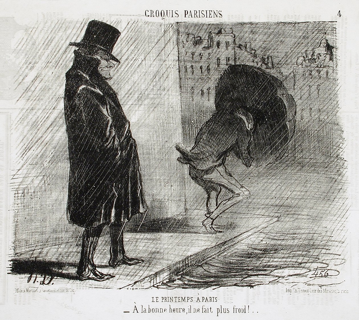 La primavera a Parigi da Honoré Daumier