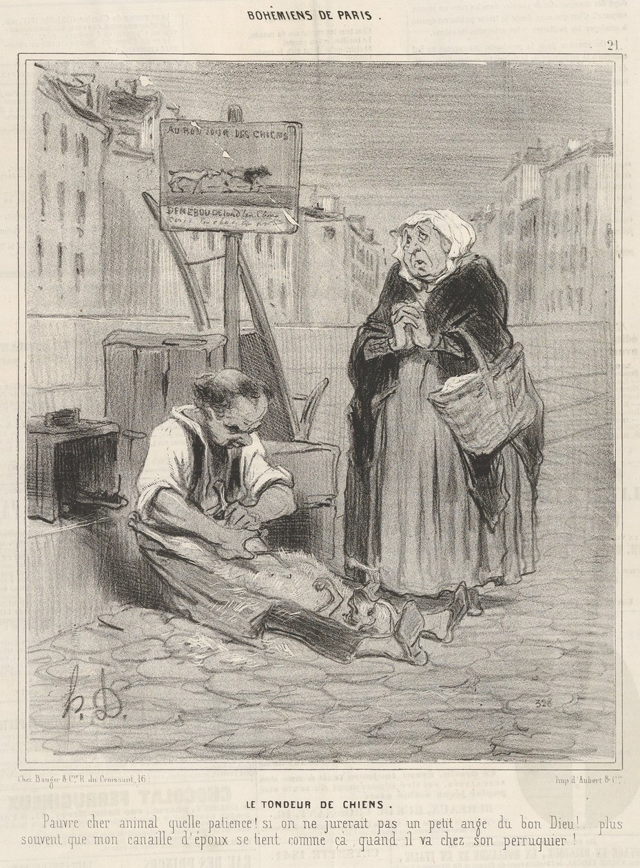 Il tosatore di cani da Honoré Daumier