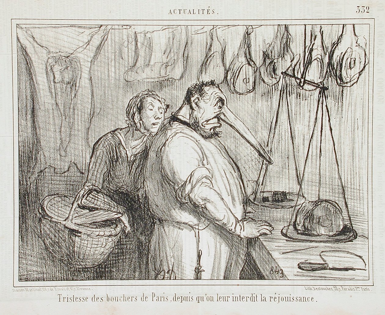 Tristezza dei macellai di Parigi da Honoré Daumier