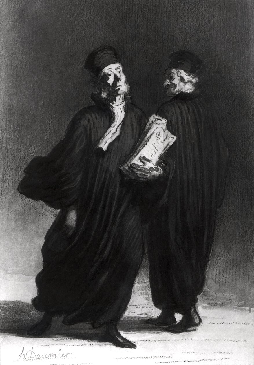 Due avvocati, c.1862 da Honoré Daumier