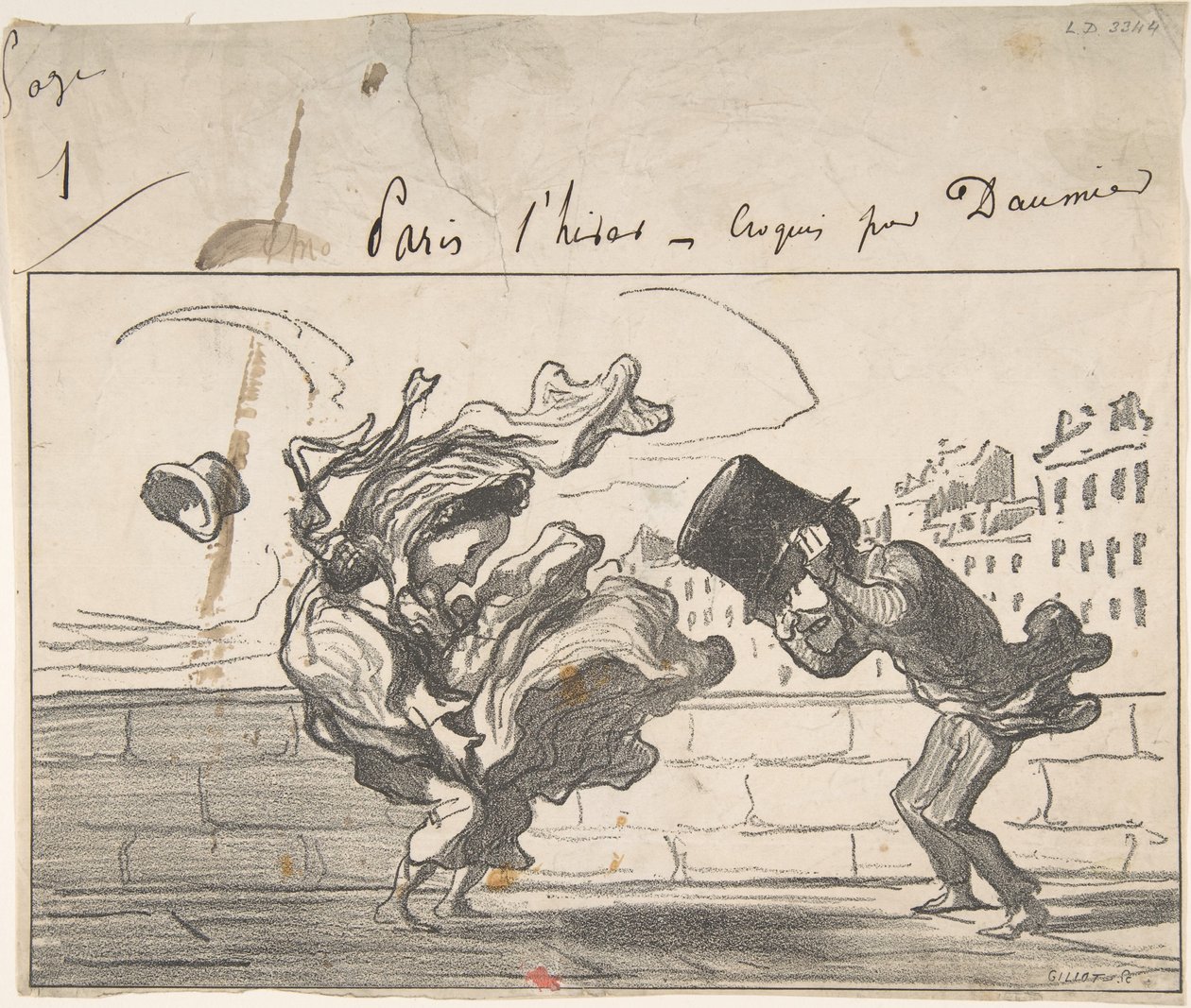 Un colpo di vento non previsto da Mathieu da Honoré Daumier