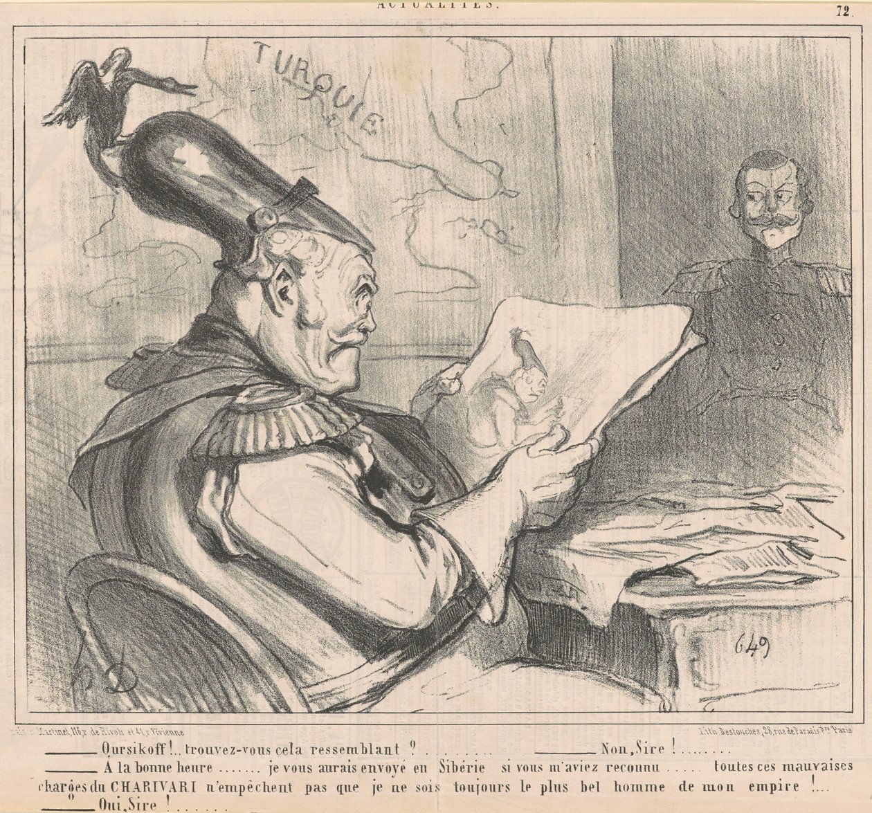"-Ouriskoff!..trouvez-vous cela ressemblant?" da Actualities da Honoré Daumier