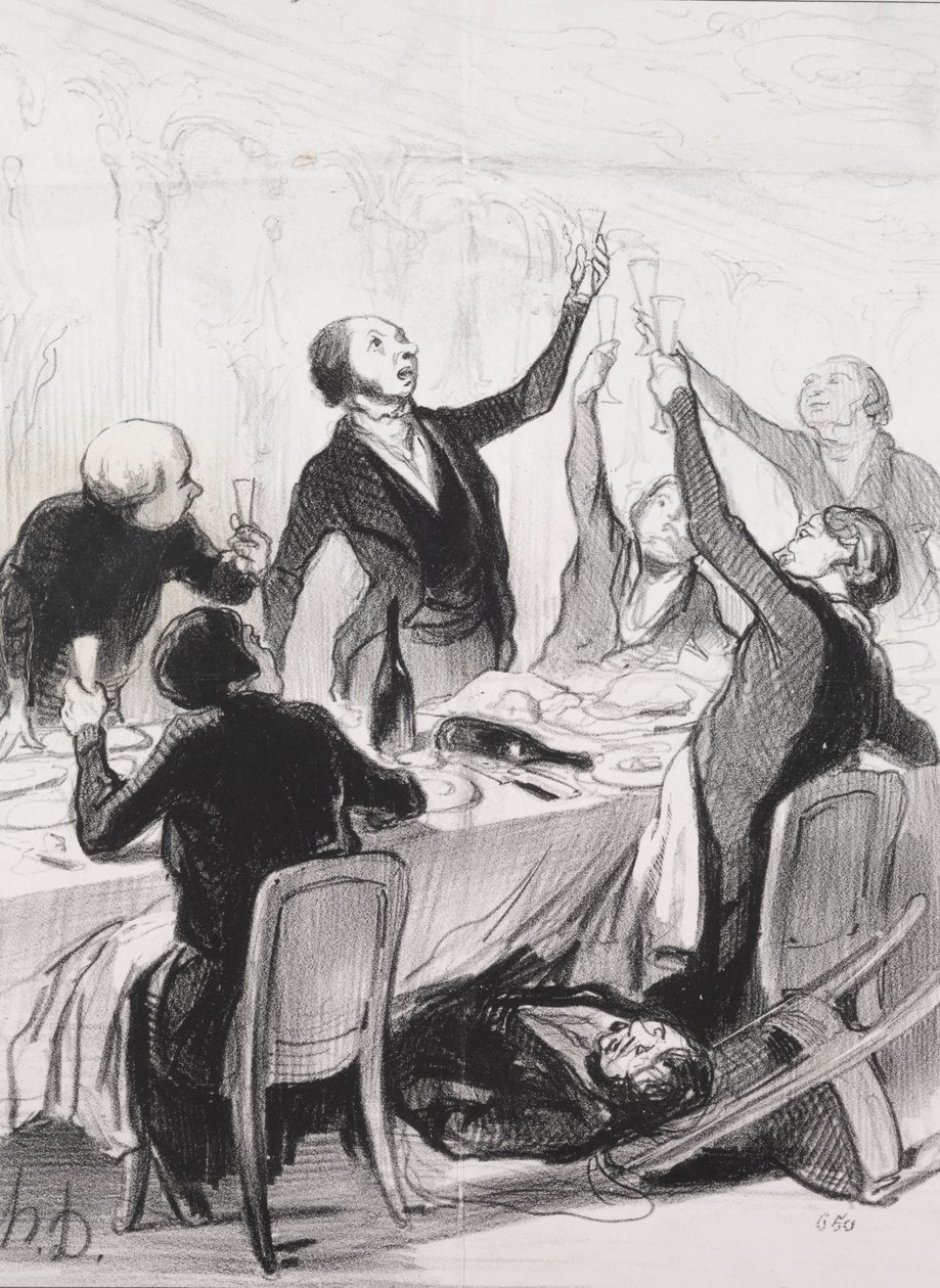 Un brindisi alla Società della Temperanza da Honoré Daumier
