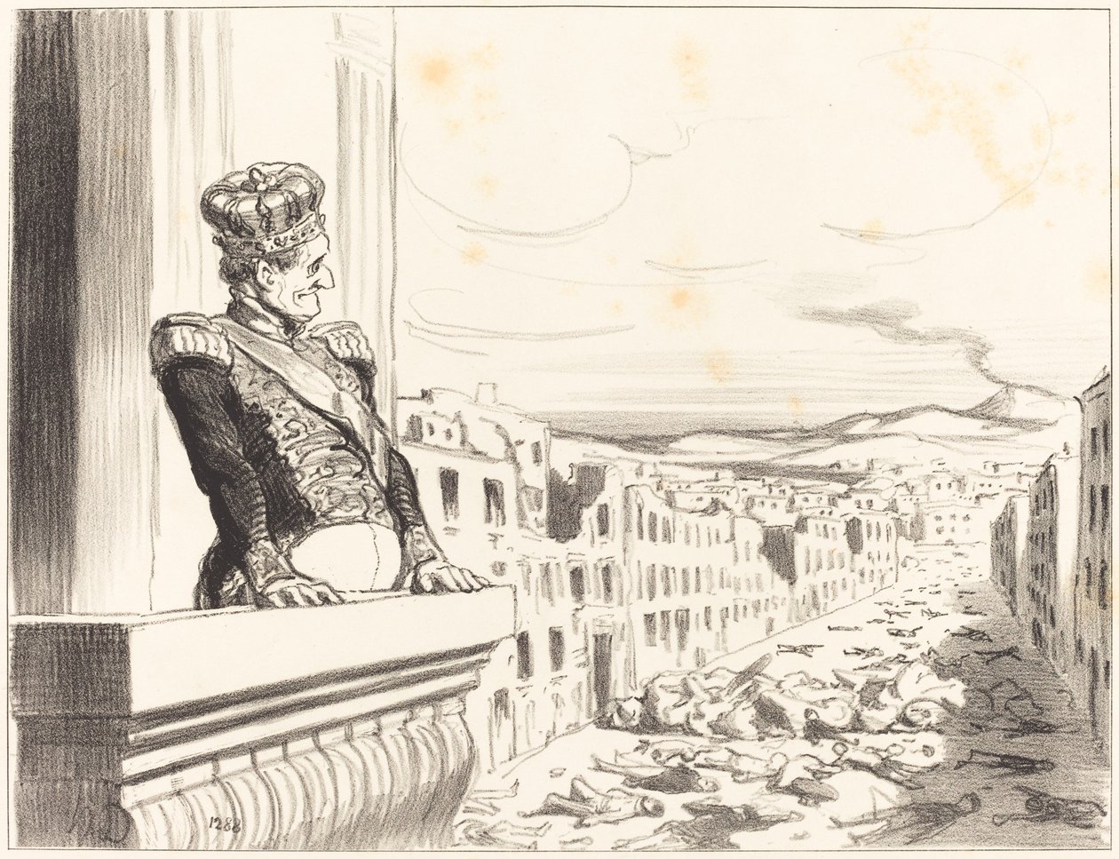 A Napoli - Il miglior dei re... (1ª tavola) da Honoré Daumier