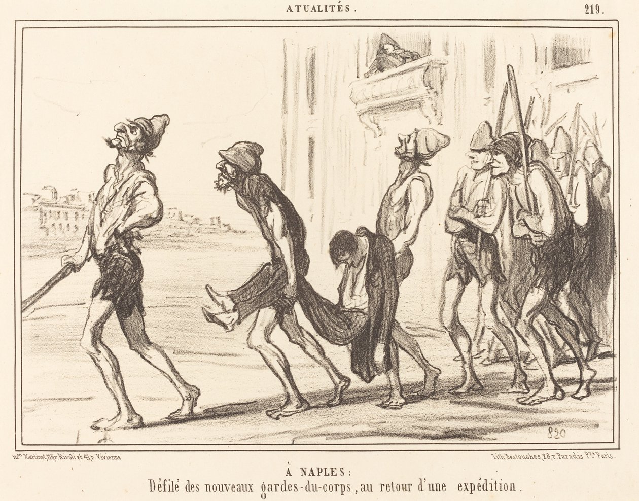 A Napoli: Sfilata delle... guardie del corpo... da Honoré Daumier