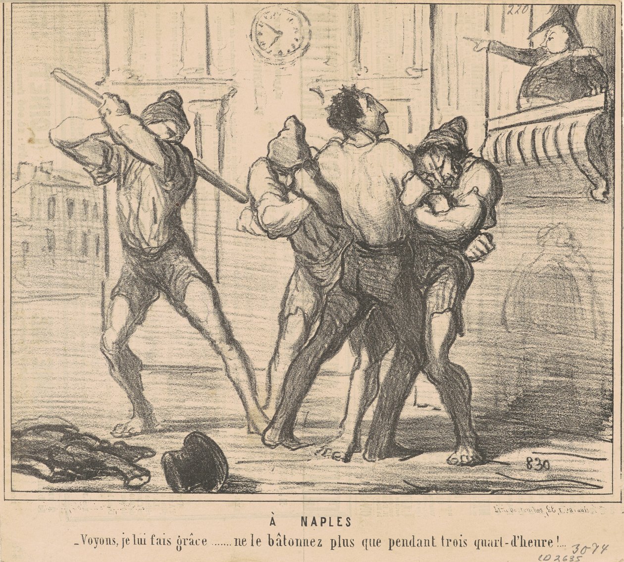 A Napoli: Vediamo, gli concedo la grazia... da Honoré Daumier
