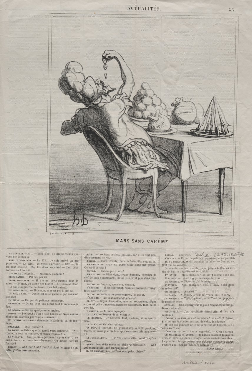 Attualità (No. 43): Marzo senza Quaresima da Honoré Daumier