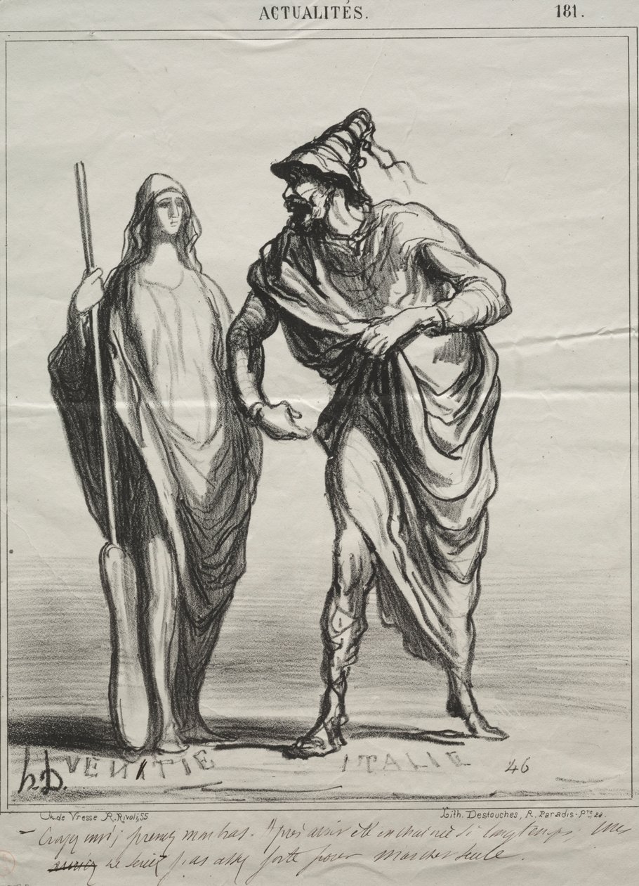 Attualità, tavola 181: Cosa mi prendi per! Prendi il mio braccio da Honoré Daumier