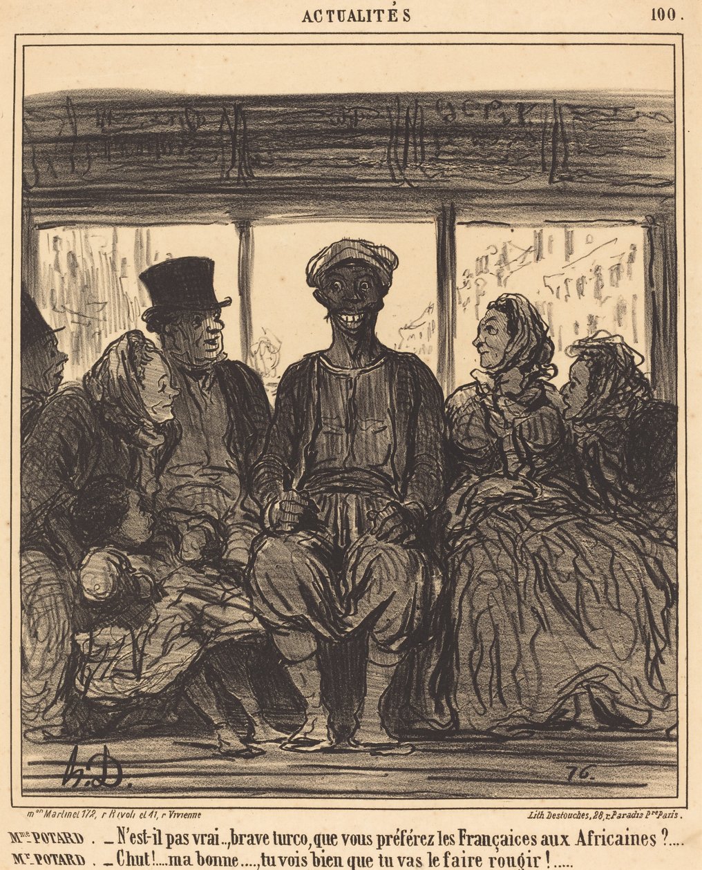 Attualità: Mme. Potard - Non è vero, bravo turco... da Honoré Daumier