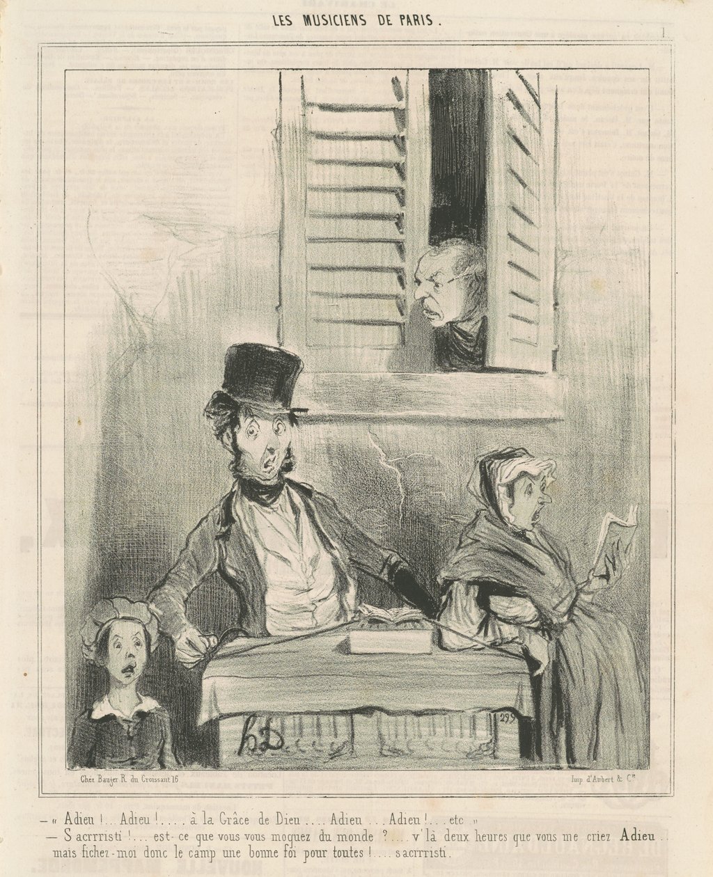 Addio! ... Alla grazia di Dio ... da Honoré Daumier