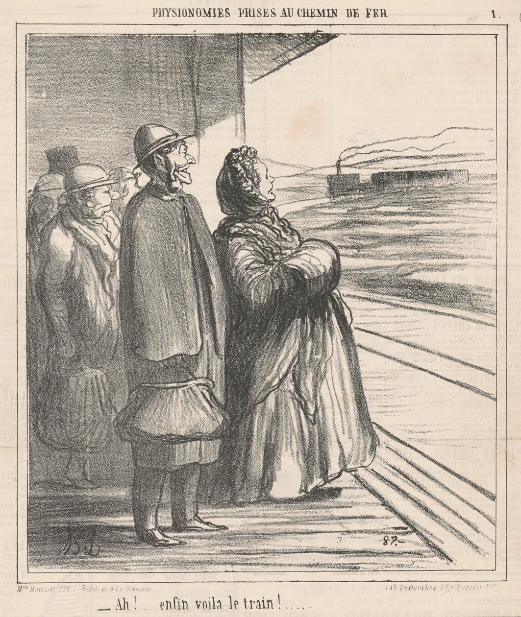 Ah! Finalmente ecco il treno! da Honoré Daumier