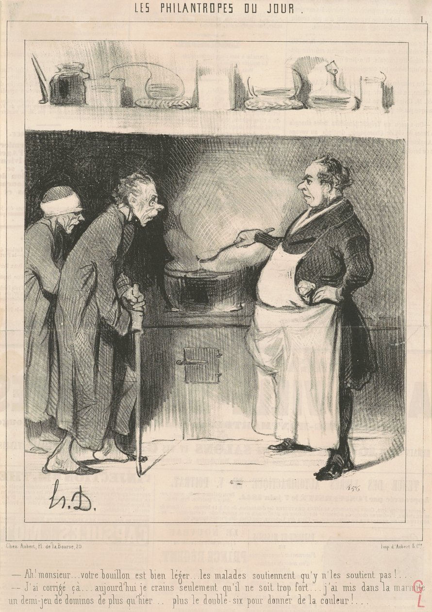 Ah! Signore... il vostro brodo è... da Honoré Daumier