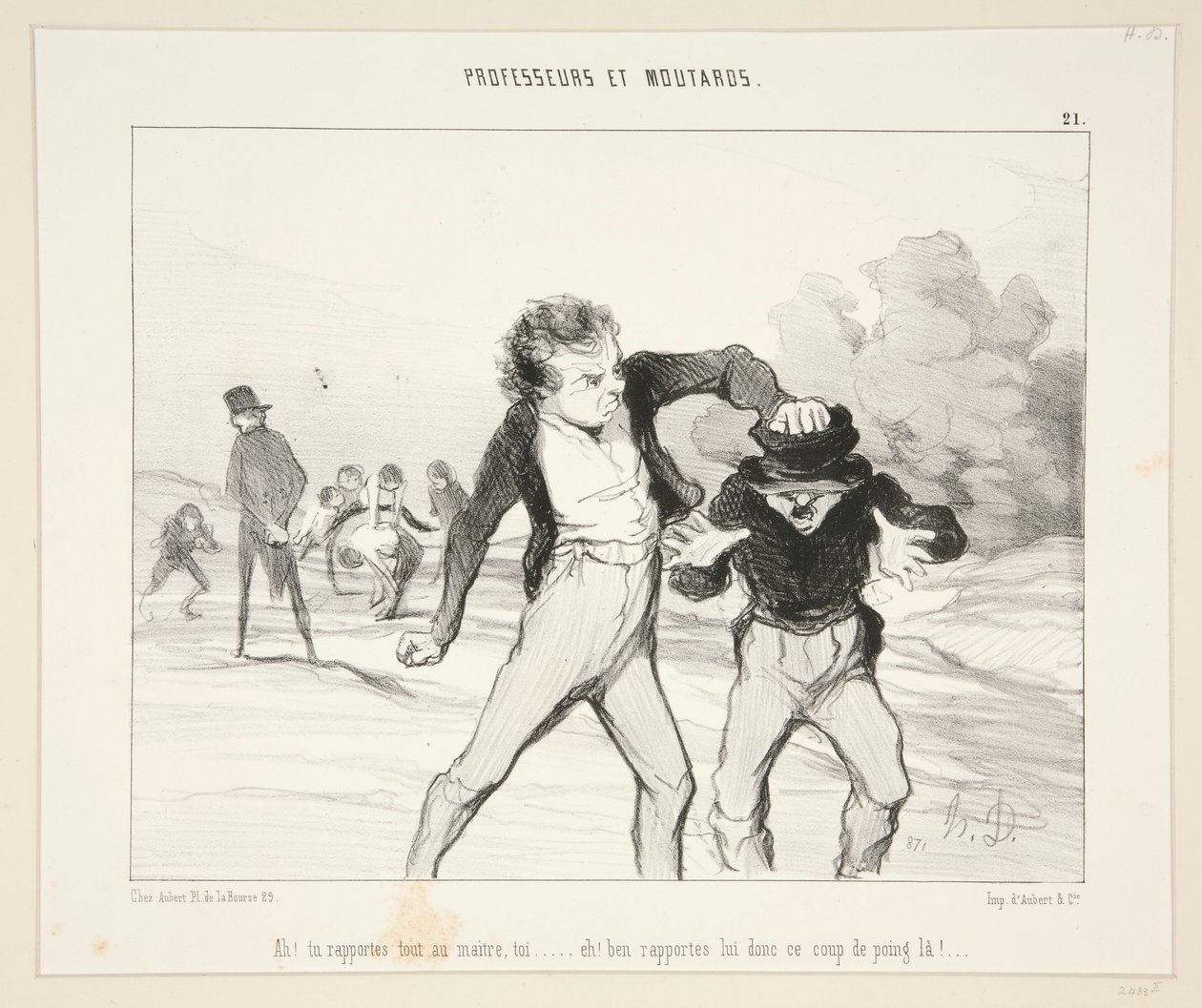 Ah! Tu rapportes tout au maitre? - #21 di Professeurs et Moutards da Honoré Daumier