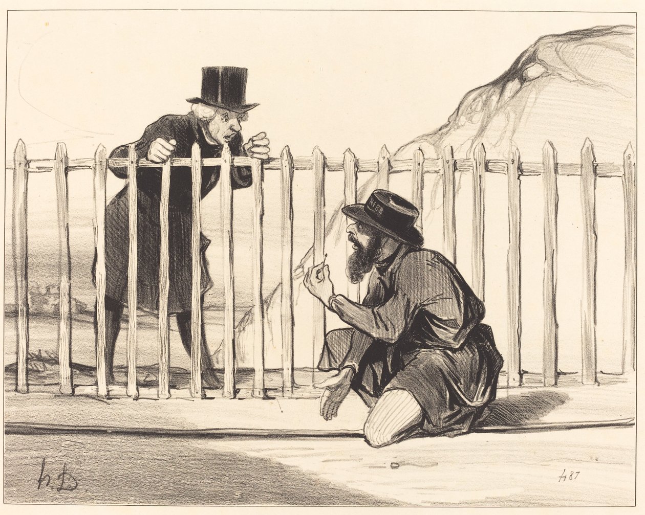 Ah! ben... il convoglio... può vantarsi di sfuggirlo... da Honoré Daumier