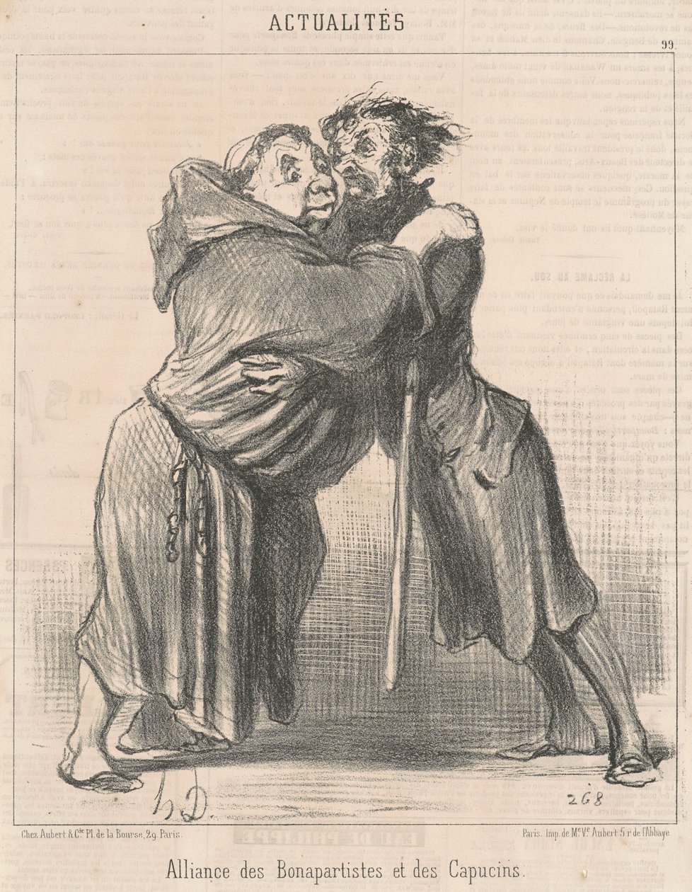 Alleanza dei Bonapartisti e dei Cappuccini da Honoré Daumier