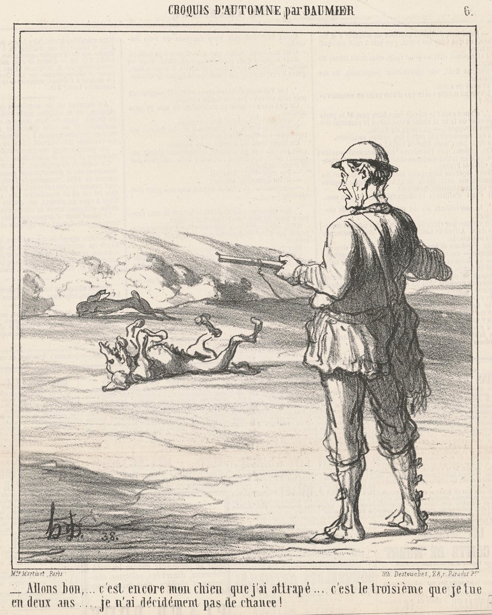Andiamo bene ... è ancora il mio cane ... da Honoré Daumier