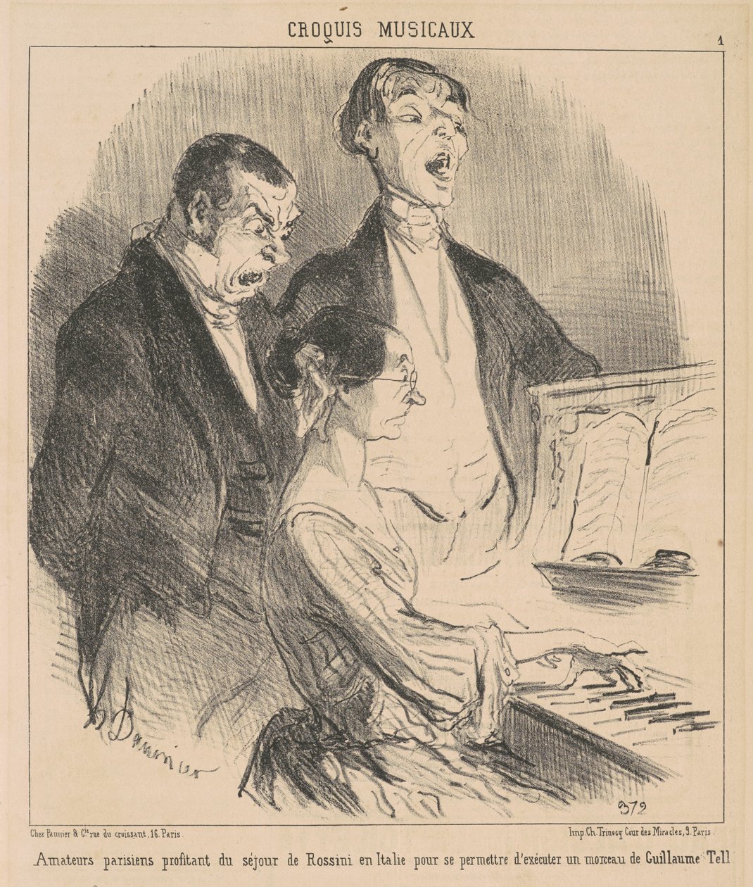Amatori parigini che approfittano del soggiorno di Rossini da Honoré Daumier