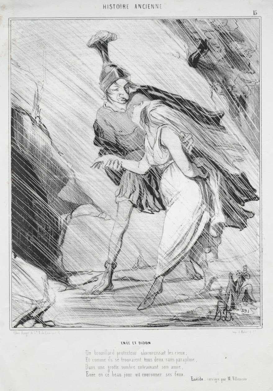 Storia antica (tavola 15): Enea e Didone da Honoré Daumier