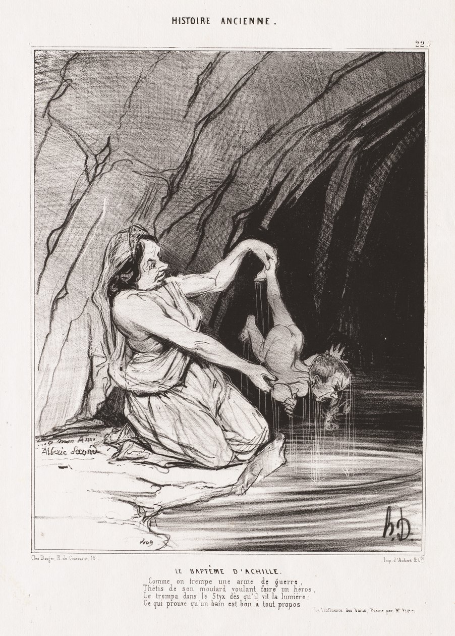 Storia antica: Pl. 22, Il battesimo di Achille da Honoré Daumier