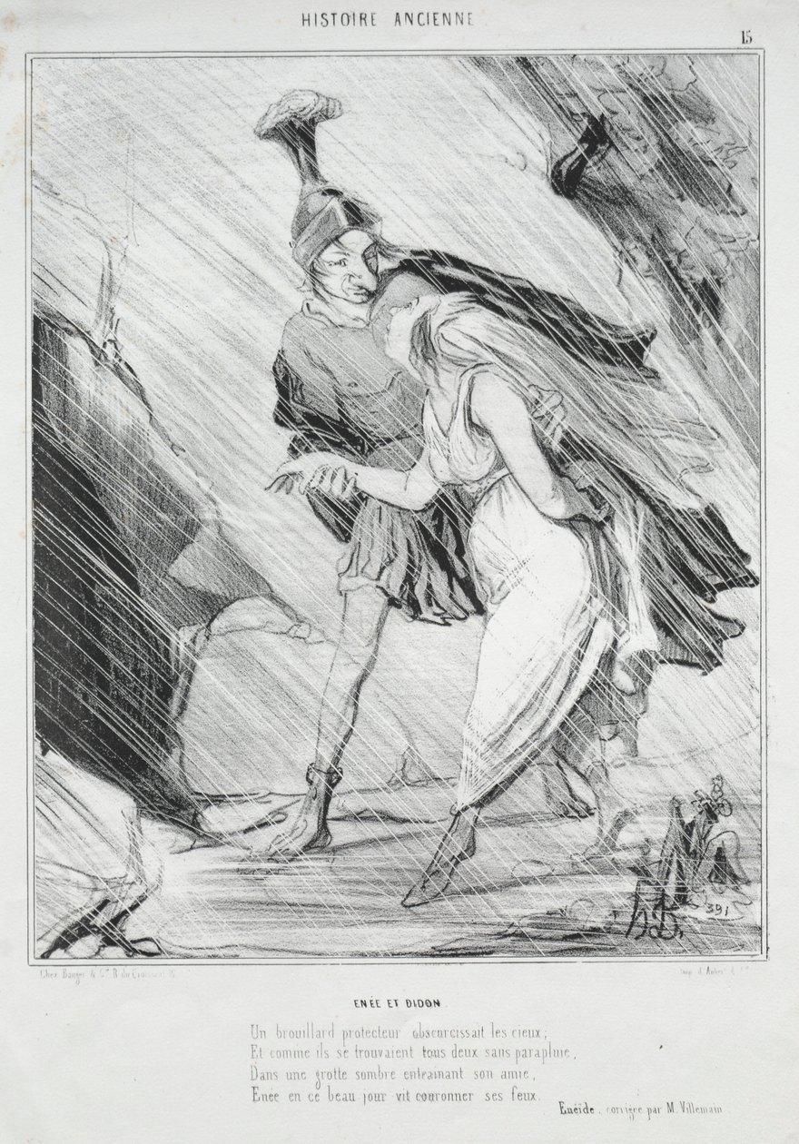 Storia antica tavola 15: Enea e Didone da Honoré Daumier