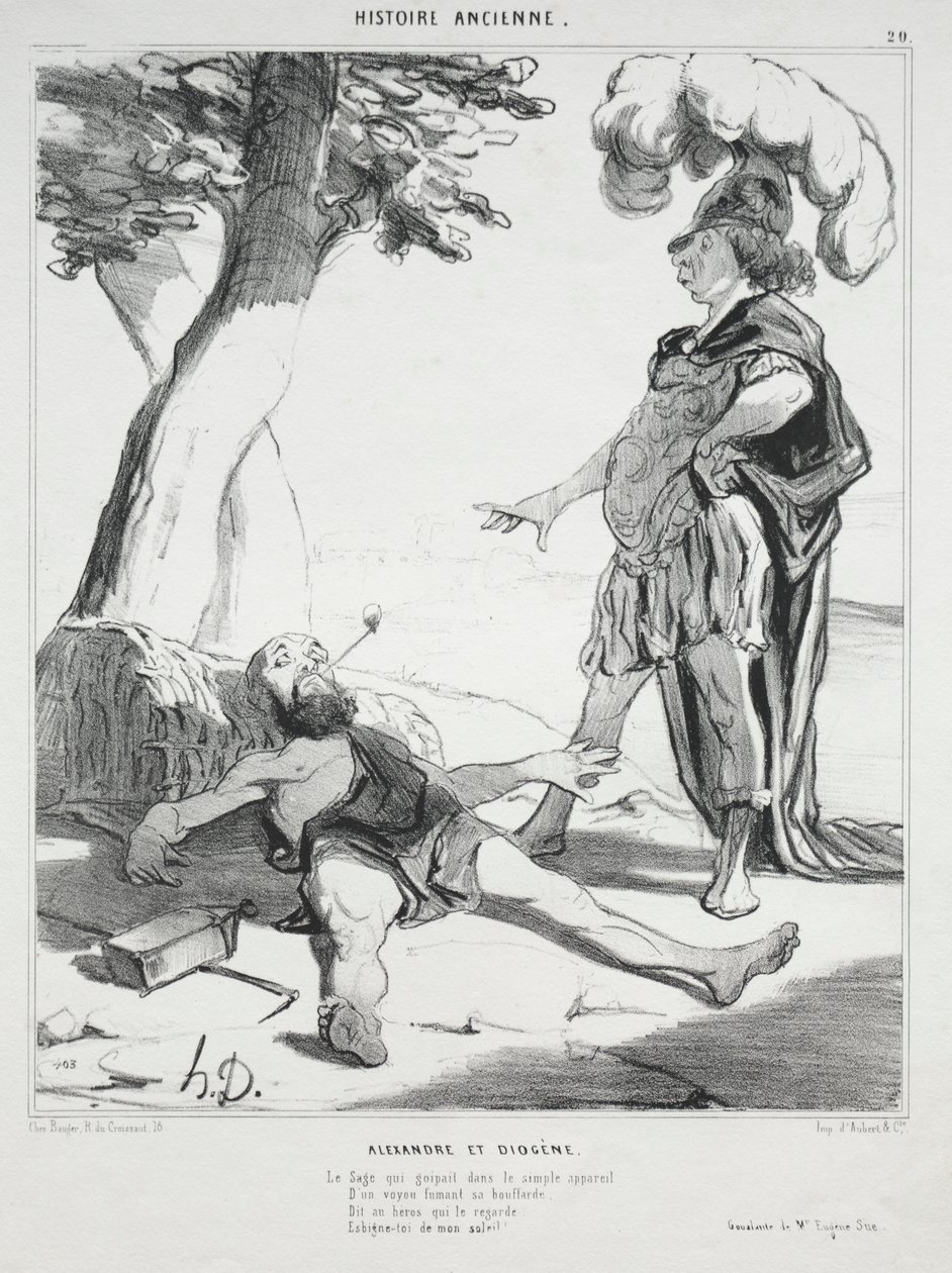 Storia antica, tavola 20: Alessandro e Diogene da Honoré Daumier