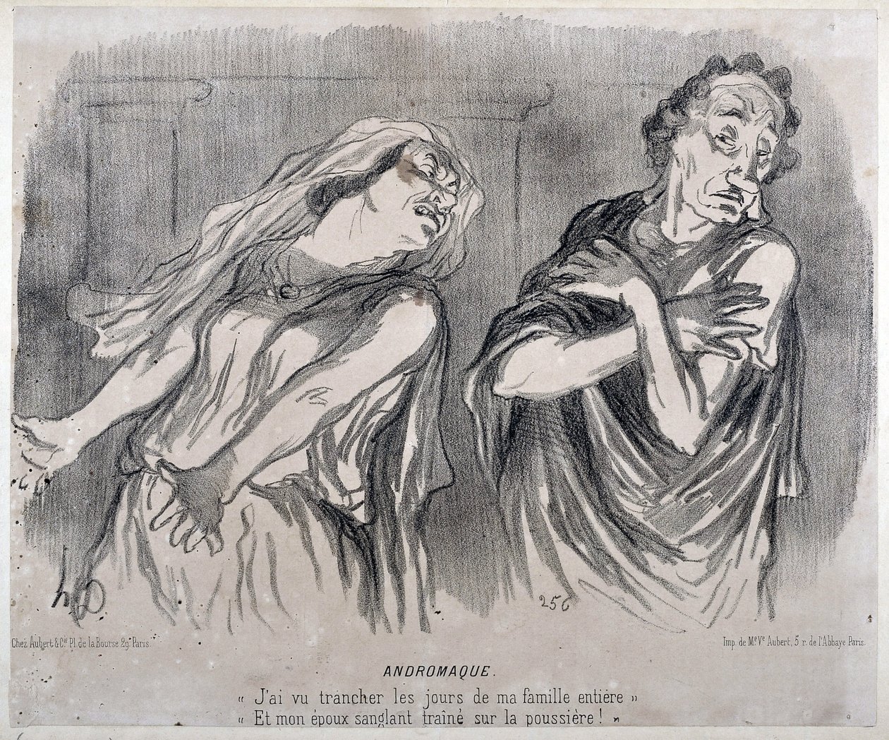 Andromaca Incisione di Honoré Daumier (1808-1879) in Le Charivari. Palais Longchamp, Museo delle Belle Arti di Marsiglia. da Honoré Daumier