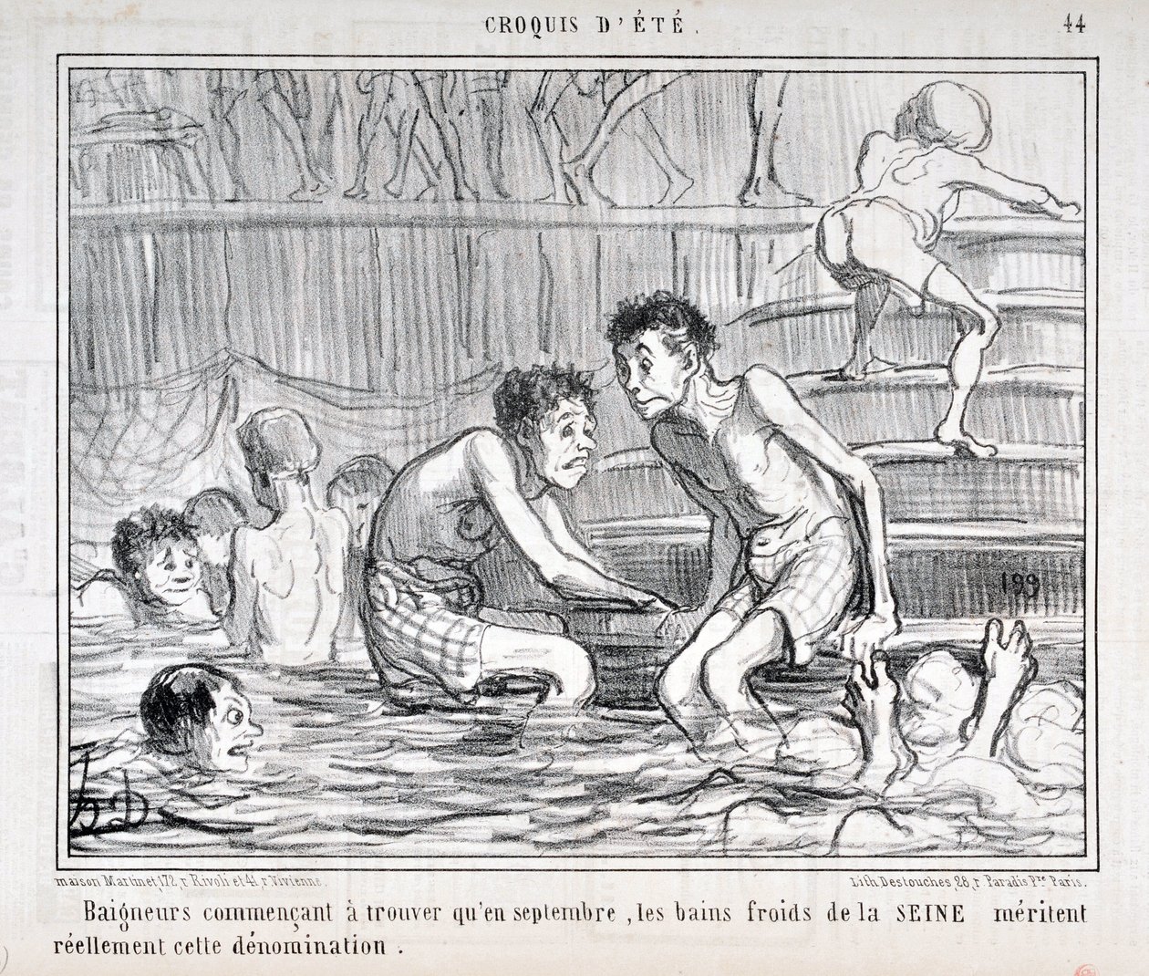 Opera di Honoré Daumier (1808-1879) Charivari del 1858: Serie CRUQUIS D