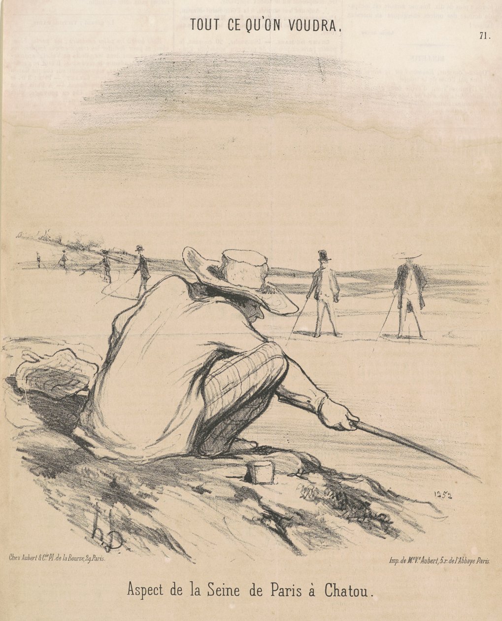 Aspetto della Senna da Parigi a Chatou da Honoré Daumier