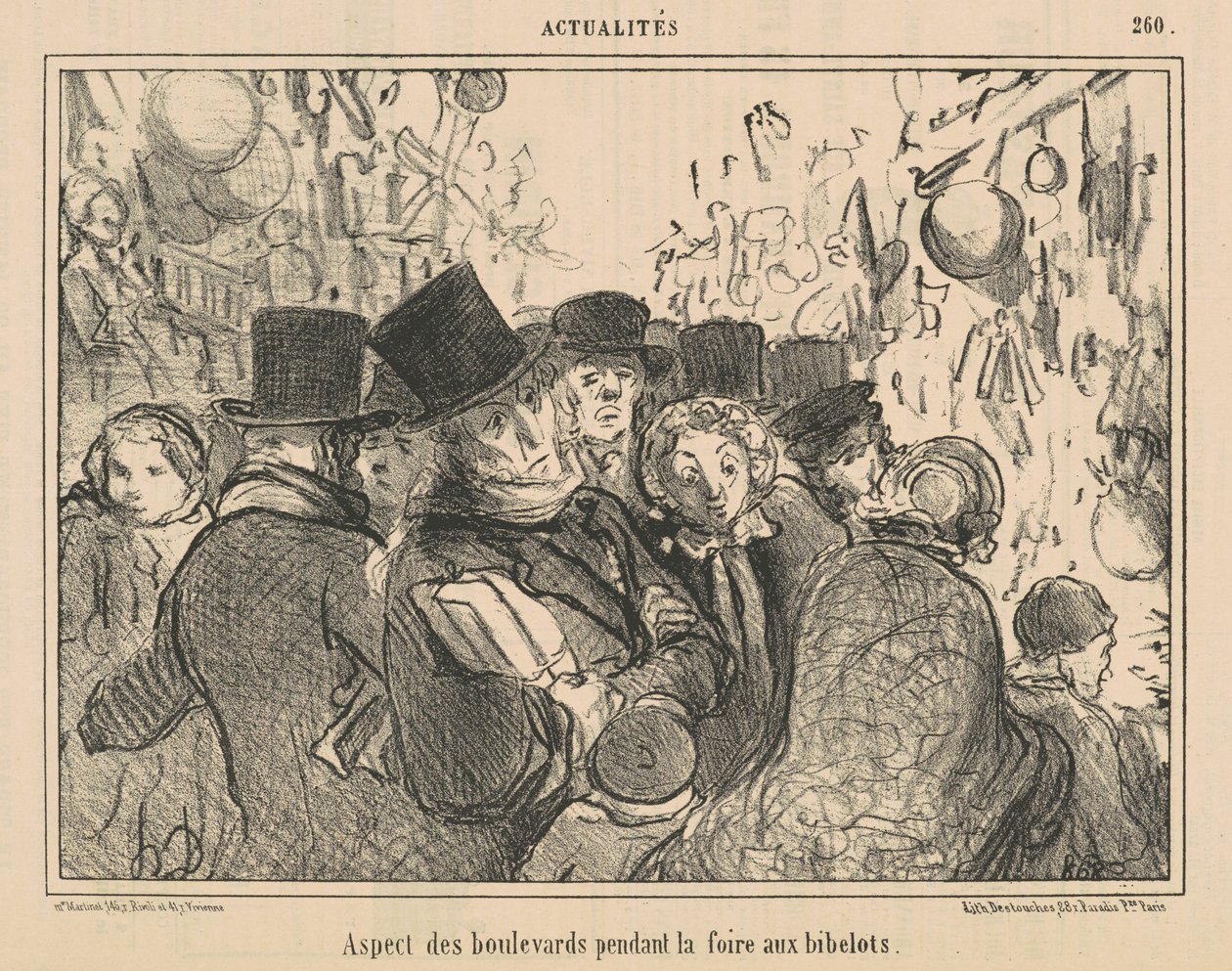 Aspetto dei boulevard durante la fiera dei ninnoli da Honoré Daumier