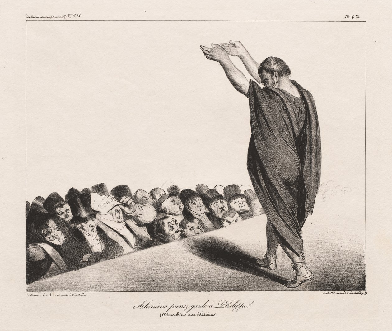 Ateniesi, Attenti a Filippo! (Demostene agli Ateniesi) da Honoré Daumier