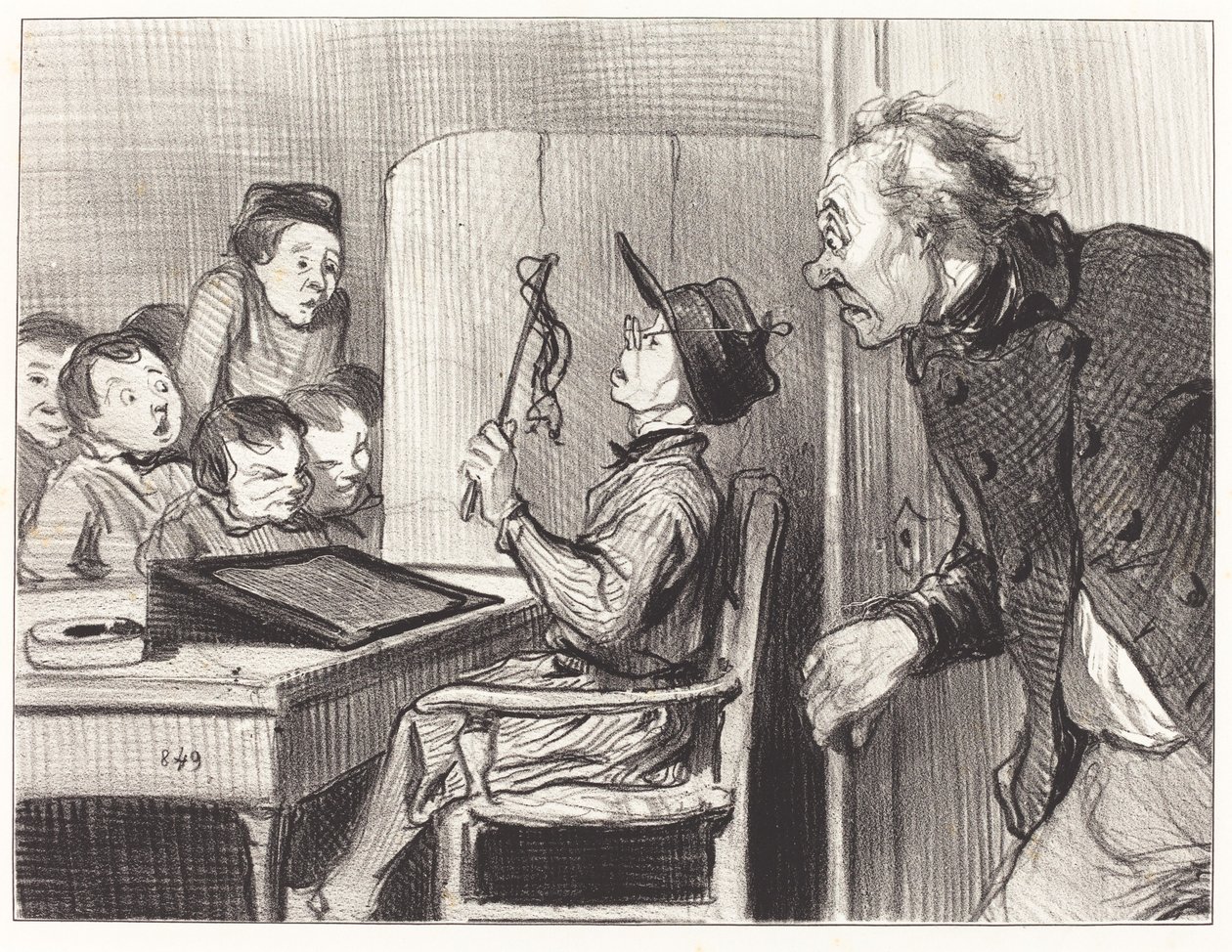 Aspetta... ti darò... del maestro di scuola da Honoré Daumier