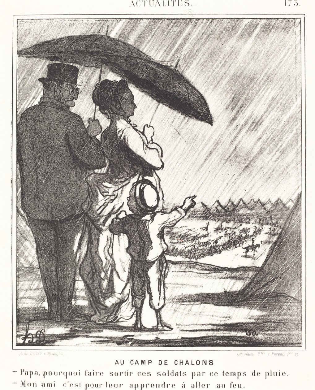 Al Campo di Chalons da Honoré Daumier
