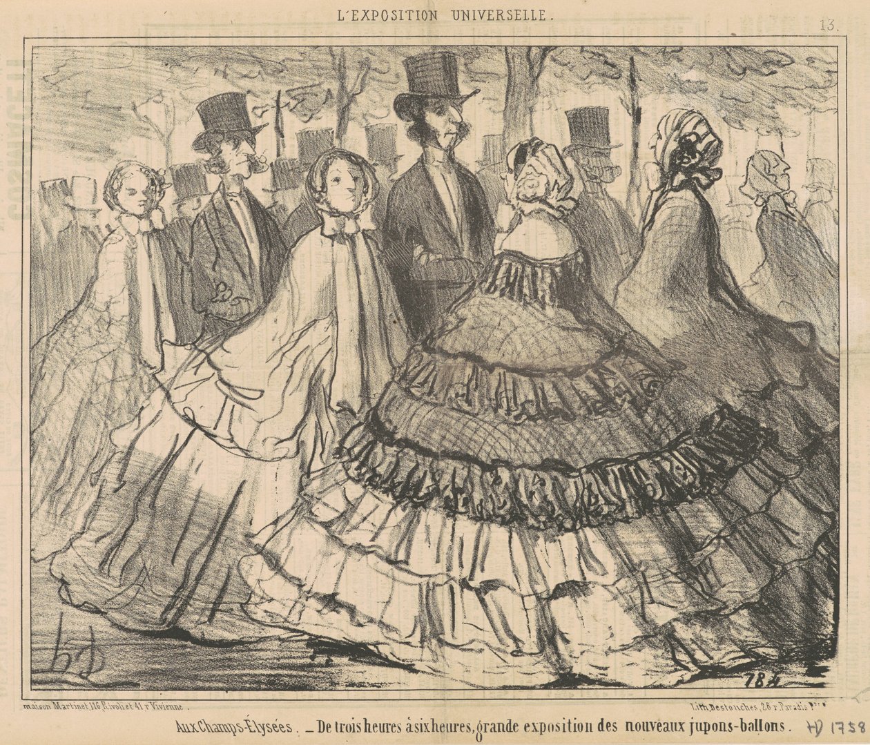 Sugli Champs-Elysées... dalle tre alle sei da Honoré Daumier