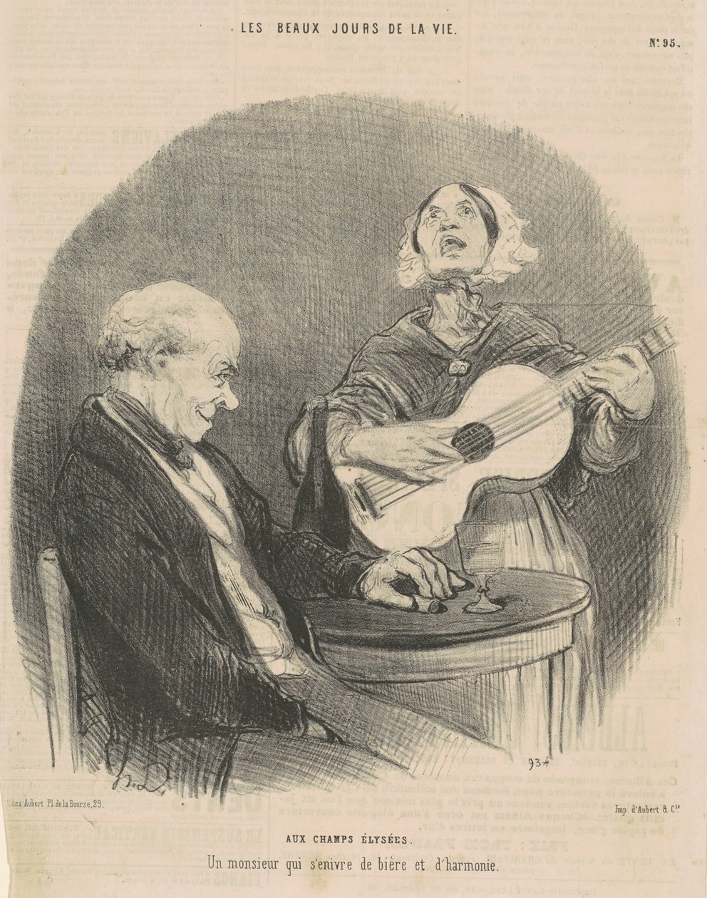 Sugli Champs-Elysées da Honoré Daumier