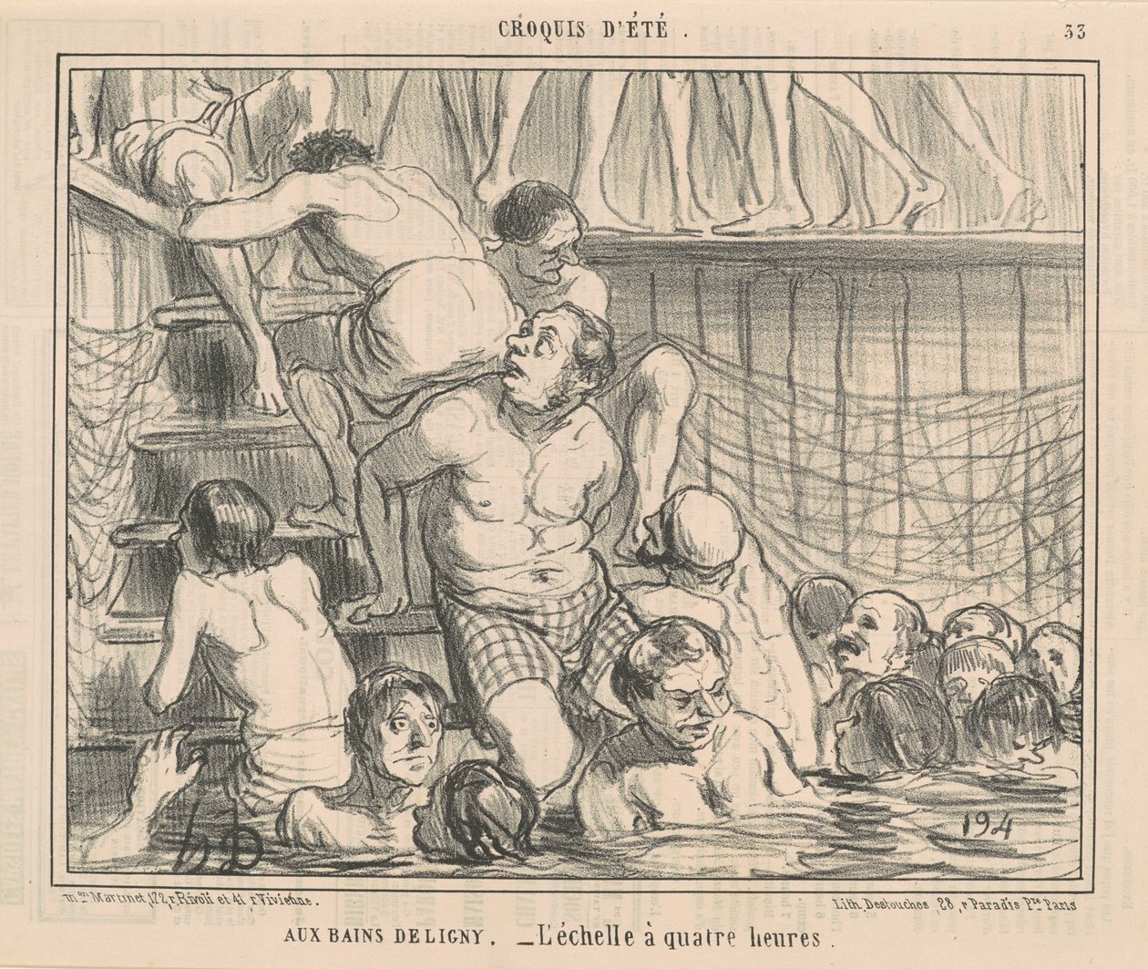 Ai bagni Deligny da Honoré Daumier