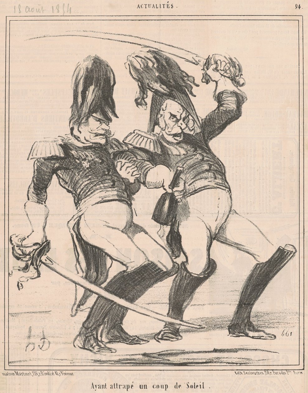 Avendo preso un colpo di sole da Honoré Daumier
